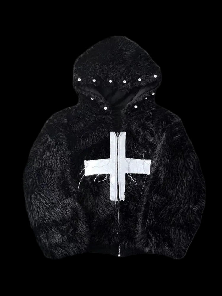 "CROSSCARD" HOODIE FUR