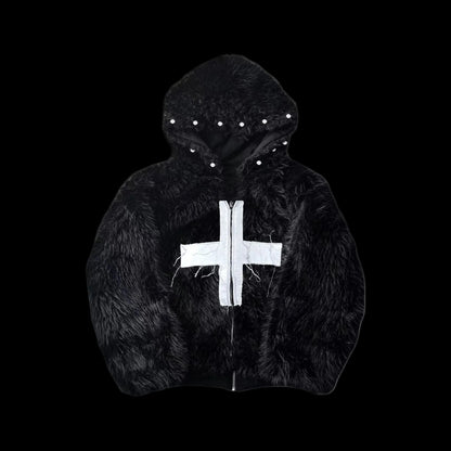 "CROSSCARD" HOODIE FUR