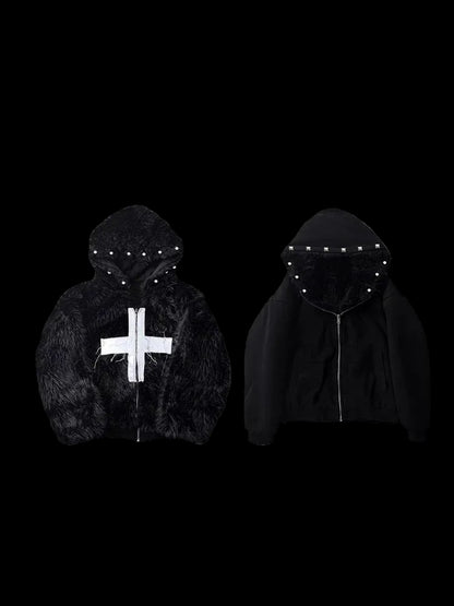 "CROSSCARD" HOODIE FUR